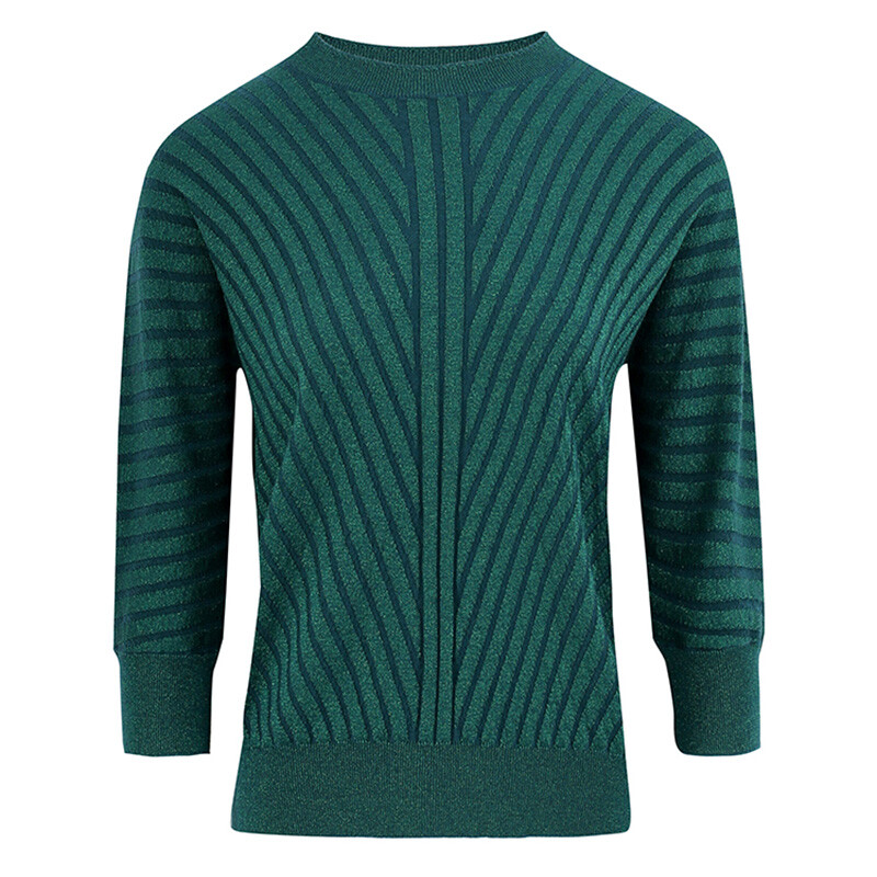 时尚与舒适并存 敦奴DUNNU墨绿金葱针织衫评测